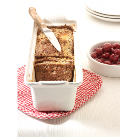 Gehaktbrood met warme kriekjes