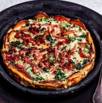 Zoete aardappelquiche